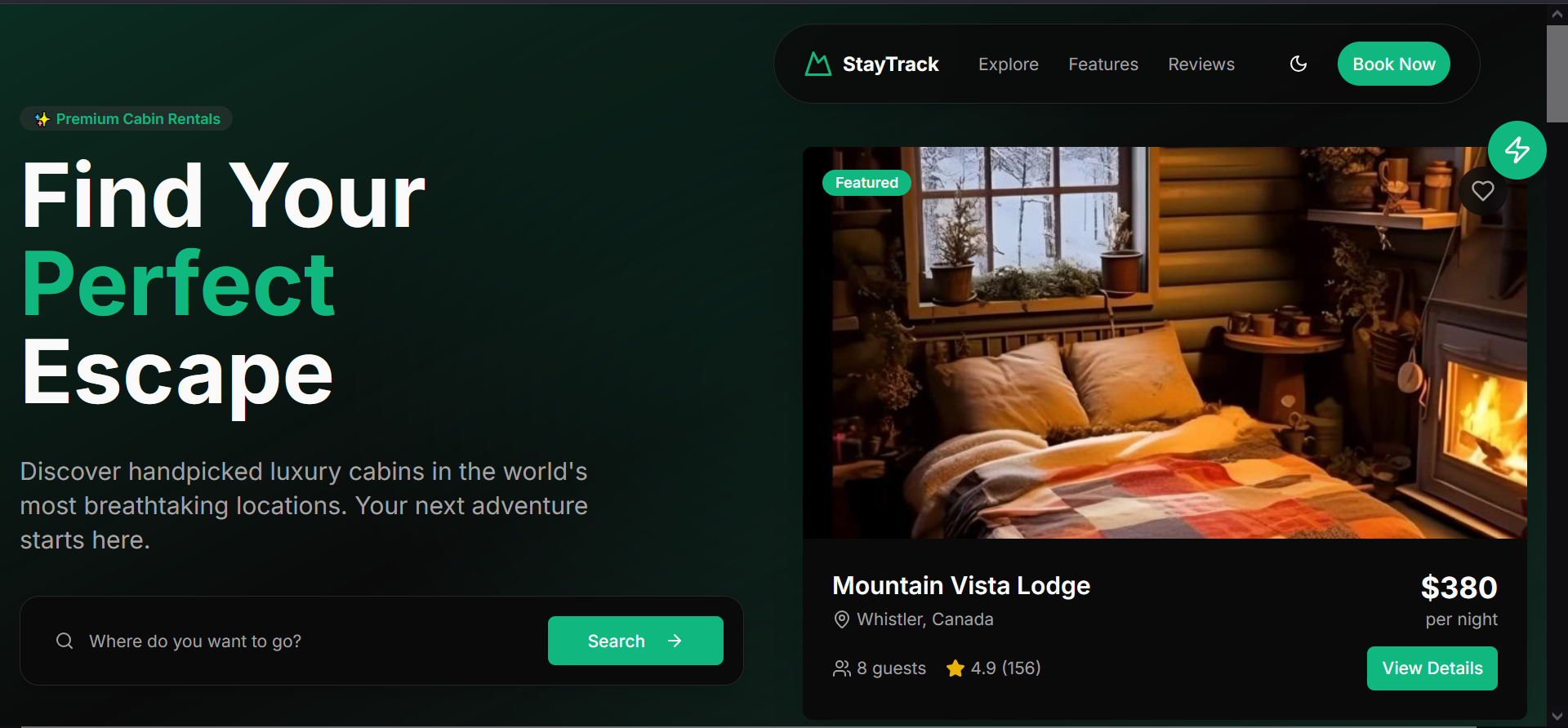 StayTrack-Cabin Getaway